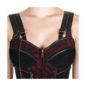  =zipper up corset with shoulderer strap= RQ-BL SP048br /  /  /  / -  