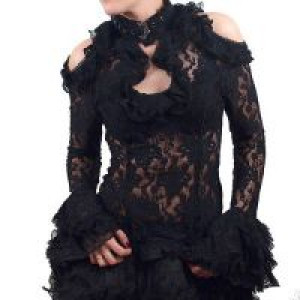  c  flora lace shirt RQ-BL 21060bk /  /  /  / -  