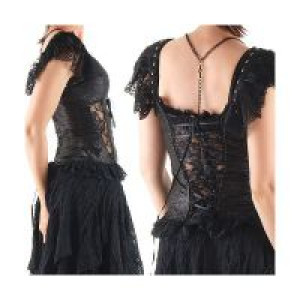  Gothic shoulder vest Black -  1