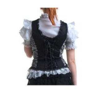  Gothic Design Lace Vest Black RQ-BL 21228bk -  