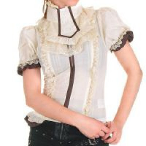  c  Cap sleeves shirt White RQ-BL SP012wh -  