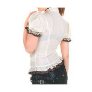  c  Cap sleeves shirt White RQ-BL SP012wh -  