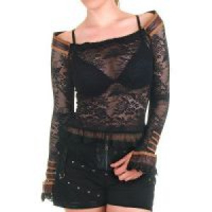  lace shirt RQ-BL SP019bk -  