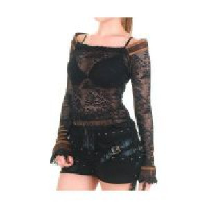  lace shirt RQ-BL SP019bk -  