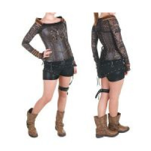  lace shirt RQ-BL SP019bk -  