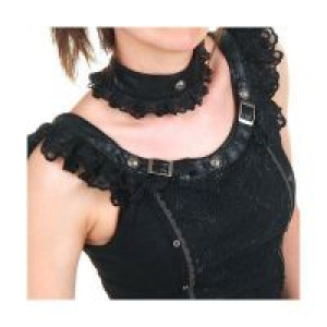  sleeveless lace shirt with choker RQ-BL SP021bk /  /  /  / -  