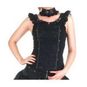  sleeveless lace shirt with choker RQ-BL SP021bk /  /  /  / -  