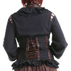  Ruffled blouse Black RQ-BL SP105bk -  