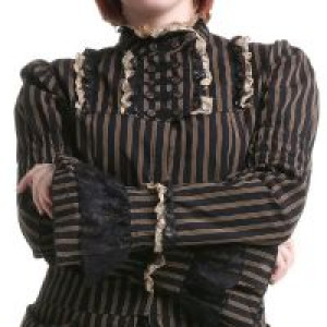  Strip shirt Coffee RQ-BL SP106cf -  