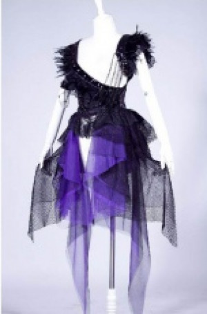  Gothic Dresses Black/Purple -  5