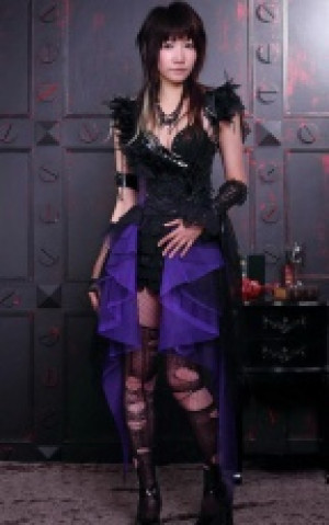  Gothic Dresses Black/Purple RQ-BL 21079bk-pu -  