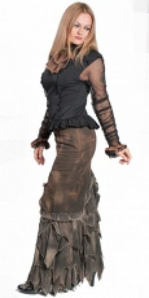 Full length pencil skirt Coffee RQ-BL SP127cf -  