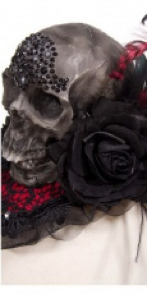  Gothic Skull Headdress Black RQ-BL 1033bk -  