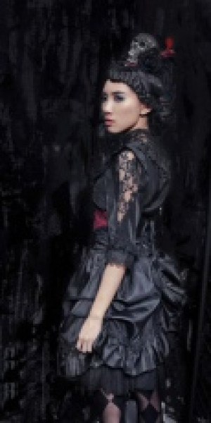  Gothic Skull Headdress Black RQ-BL 1033bk -  