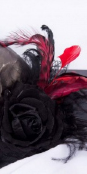  Gothic Skull Headdress Black RQ-BL 1033bk -  