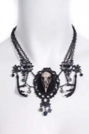  Gothic Birdhead skull necklace Black RQ-BL 1036bk -  