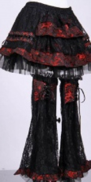    Gothic short skirts Black/Red -  4