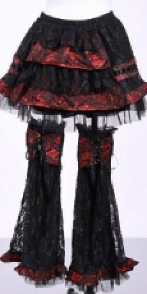    Gothic short skirts Black/Red -  3