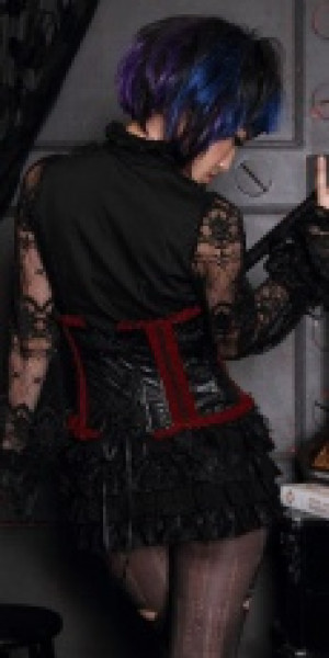  Gothic Girdle Black/Red RQ-BL 21097br /  /  /    / -  
