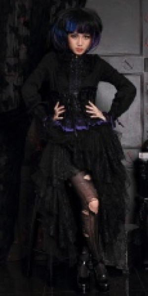  Gothic Girdle Black RQ-BL 21097bk -  