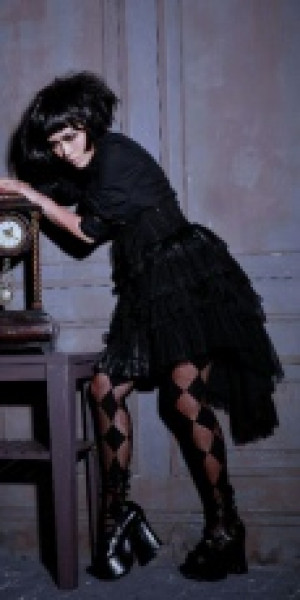  Gothic Half Long Skirt Black RQ-BL 21157bk -  