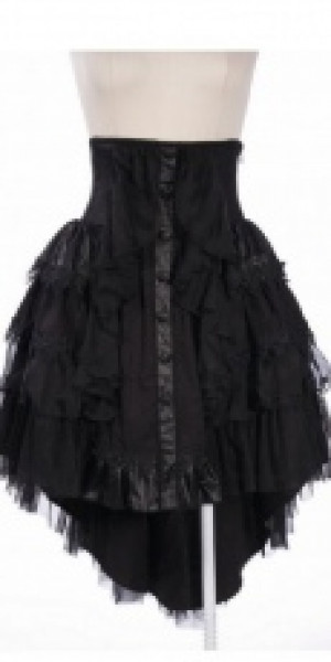  Gothic Half Long Skirt Black RQ-BL 21157bk -  