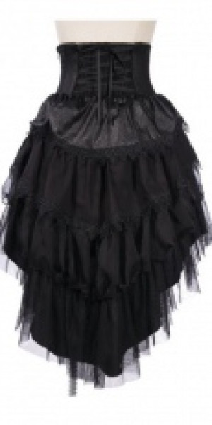  Gothic Half Long Skirt Black RQ-BL 21157bk -  