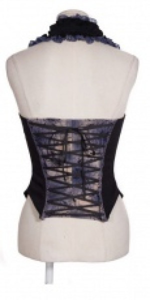  The Steampunk Strap Vest Black/Purple RQ-BL SP049bp -  