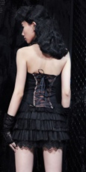  The Steampunk Strap Vest Black/Red RQ-BL SP049br -  