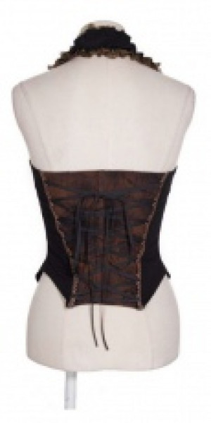  The Steampunk Strap Vest Black/Red RQ-BL SP049br -  
