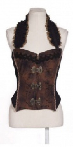  The Steampunk Strap Vest Black/Red RQ-BL SP049br -  