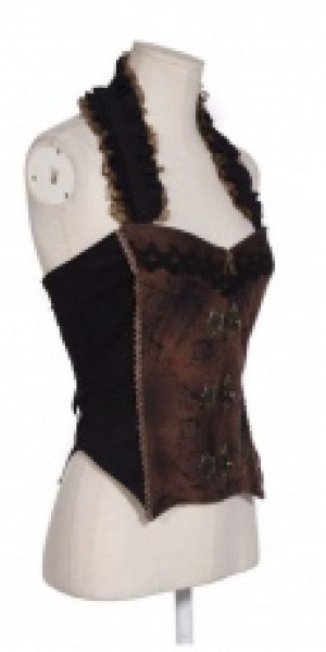  The Steampunk Strap Vest Black/Red RQ-BL SP049br -  