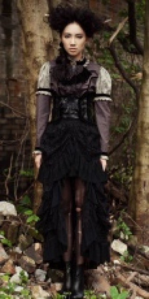 Stampunk Lace Long skirt Black RQ-BL SP067bk -  