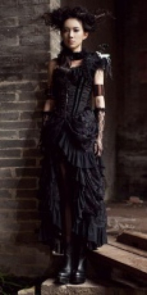  Stampunk Lace Long skirt Black RQ-BL SP067bk -  