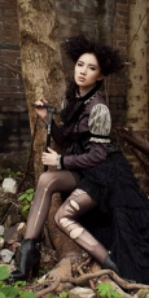  Stampunk Lace Long skirt Black RQ-BL SP067bk -  