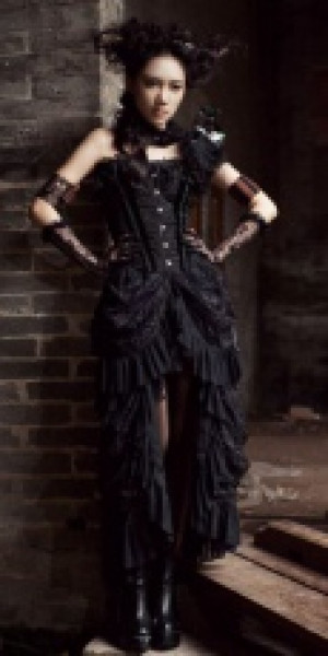  Stampunk Lace Long skirt Black RQ-BL SP067bk -  
