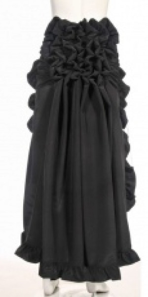  Steampunk maxi ruffle skirt Black RQ-BL SP100bk -  