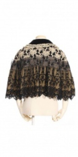  Steampunk Shawl Black/White RQ-BL SP118bw -  