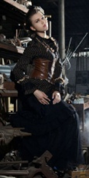  Steampunk Long Skirt Black RQ-BL SP120bk -  
