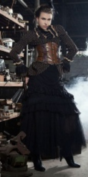  Steampunk Long Skirt Black RQ-BL SP120bk -  