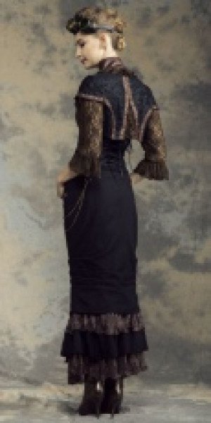  Steampunk Jacket Black/Coffee RQ-BL SP138bc -  
