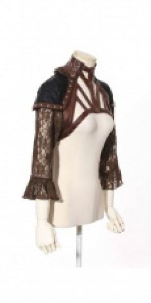  Steampunk Jacket Black/Coffee RQ-BL SP138bc -  