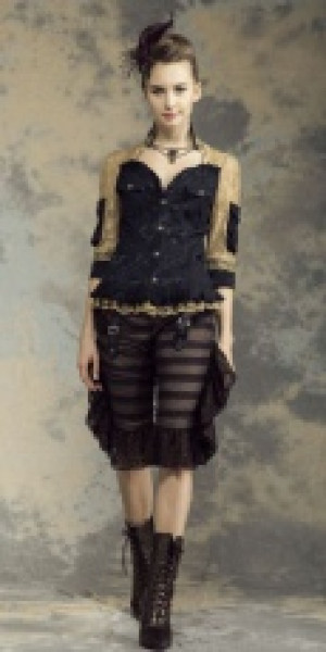  Steampunk Jacket Black RQ-BL SP141bk -  