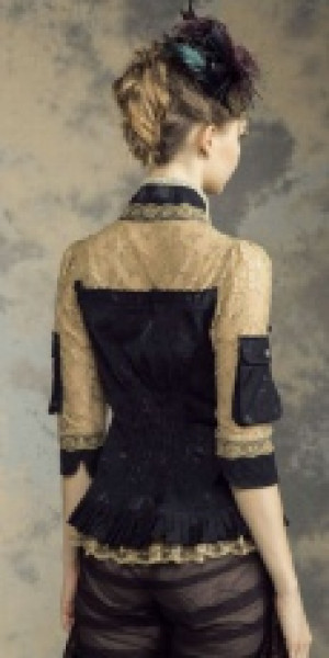  Steampunk Jacket Black RQ-BL SP141bk -  