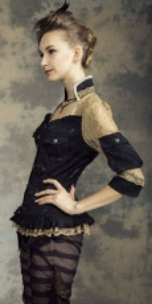  Steampunk Jacket Black RQ-BL SP141bk -  