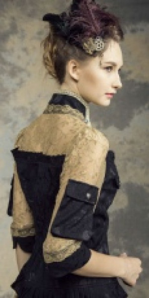  Steampunk Jacket Black RQ-BL SP141bk -  