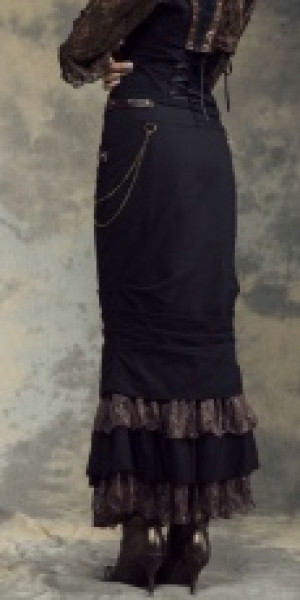 Steampunk Long Skirt Black RQ-BL SP145bk -  