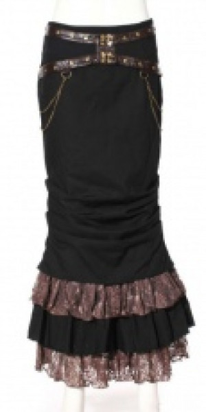  Steampunk Long Skirt Black RQ-BL SP145bk -  