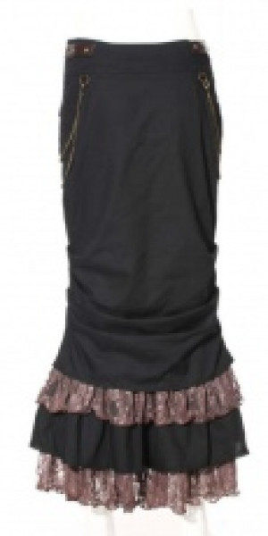  Steampunk Long Skirt Black RQ-BL SP145bk -  