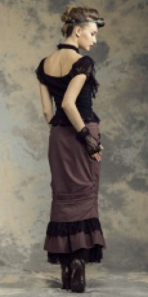  Steampunk Long Skirt Coffee RQ-BL SP145cf -  